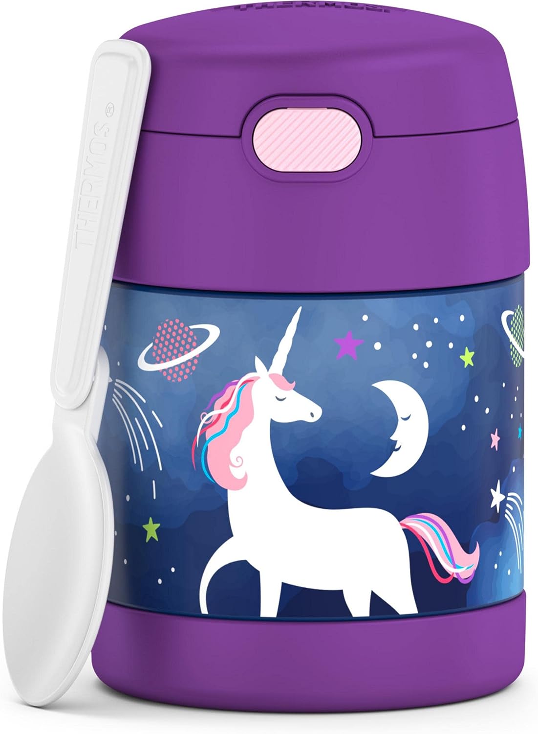 10 Ounce Stainless Steel Vacuum Insulated Kids Food Jar with Folding Spoon-Toppalletfly