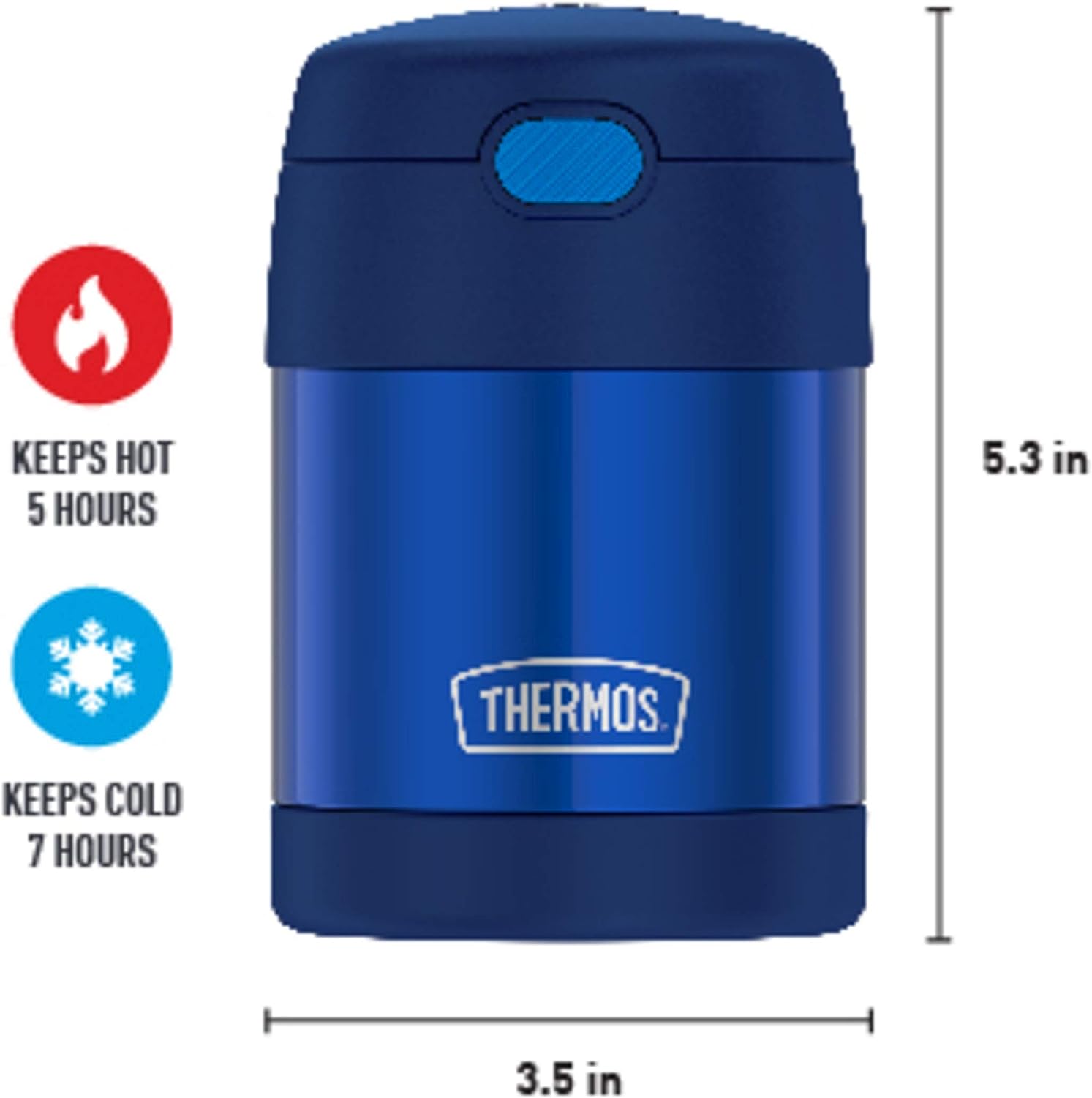 10 Ounce Stainless Steel Vacuum Insulated Kids Food Jar with Folding Spoon-Toppalletfly