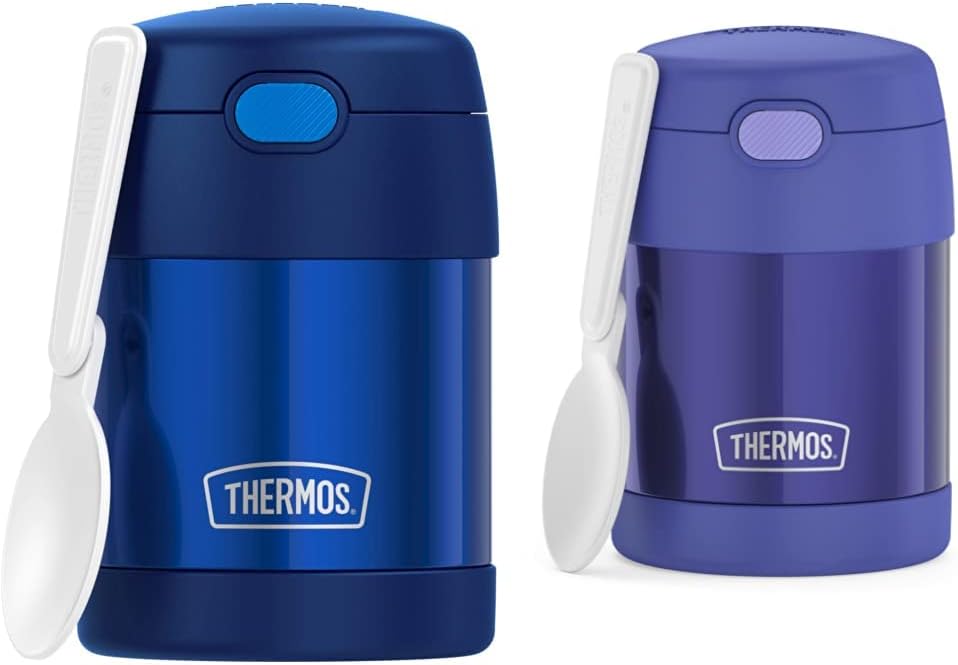 10 Ounce Stainless Steel Vacuum Insulated Kids Food Jar with Folding Spoon-Toppalletfly