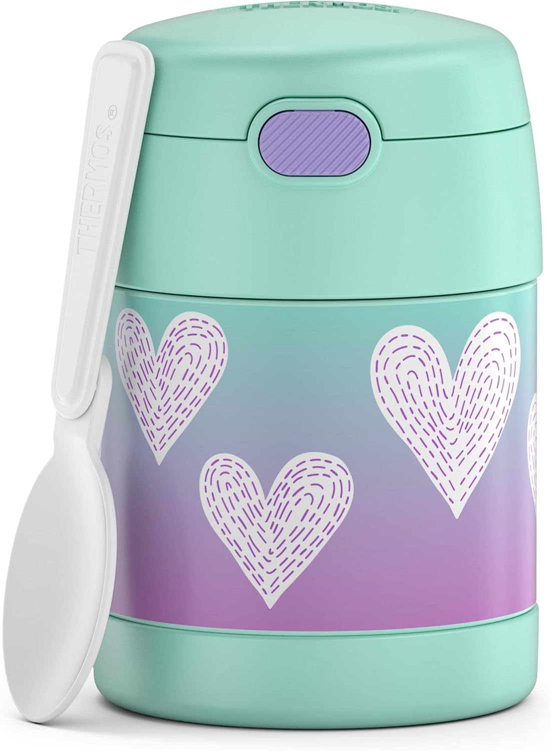 10 Ounce Stainless Steel Vacuum Insulated Kids Food Jar with Folding Spoon-Toppalletfly