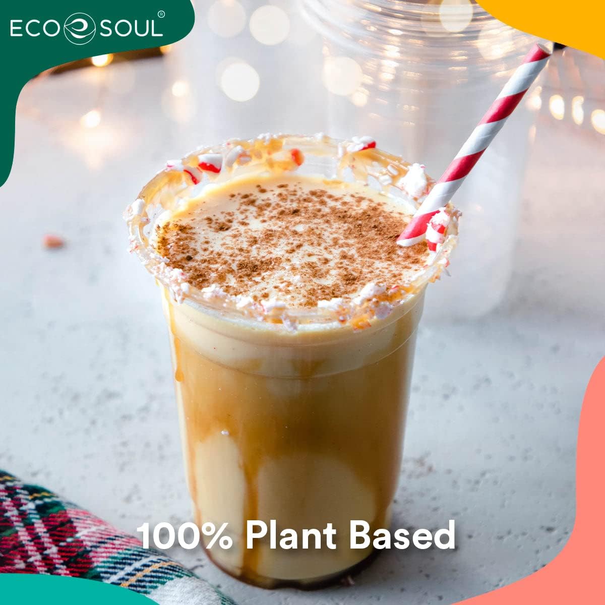 100% Compostable, Disposable Party Cups, Eco-friendly Party Cups 16 oz-Toppalletfly