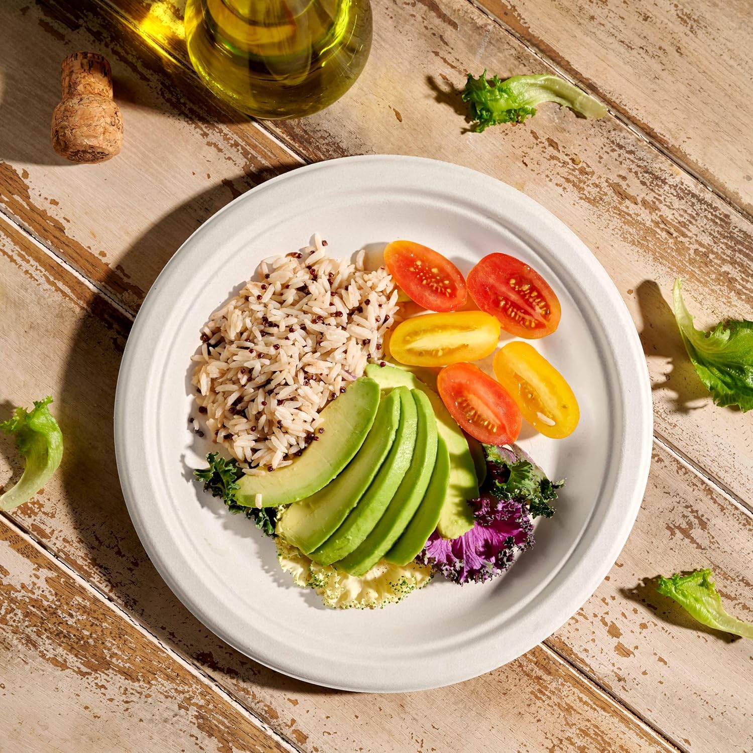 100% Compostable Paper Plates 100 Pack, 6 Inch-Toppalletfly