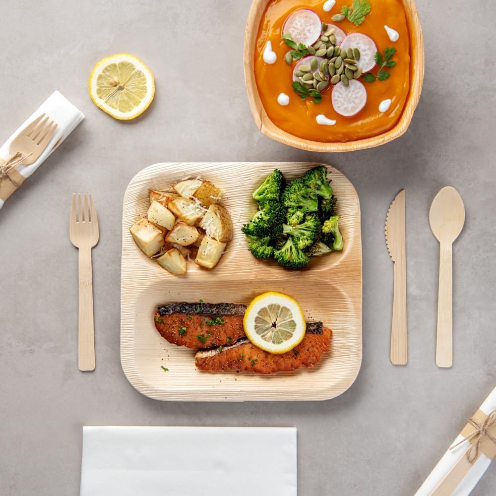 100 Eco-Friendly Wooden Cutlery Sets 6.75 Inch-Toppalletfly