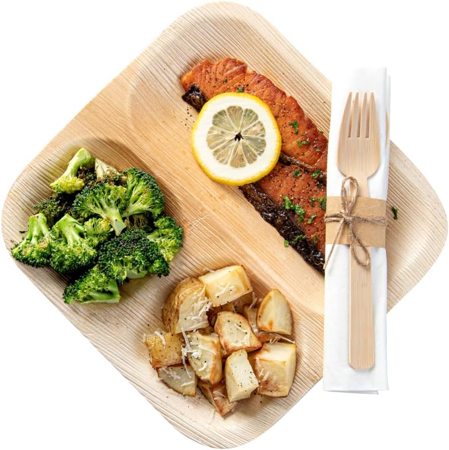 100 Eco-Friendly Wooden Cutlery Sets 6.75 Inch-Toppalletfly