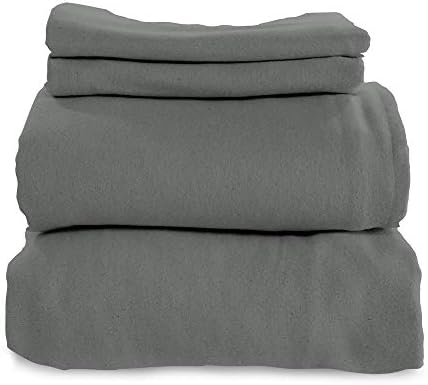 100% Organic Cotton Flat Sheet, 4-Pc Flannel Sheet Set-Toppalletfly
