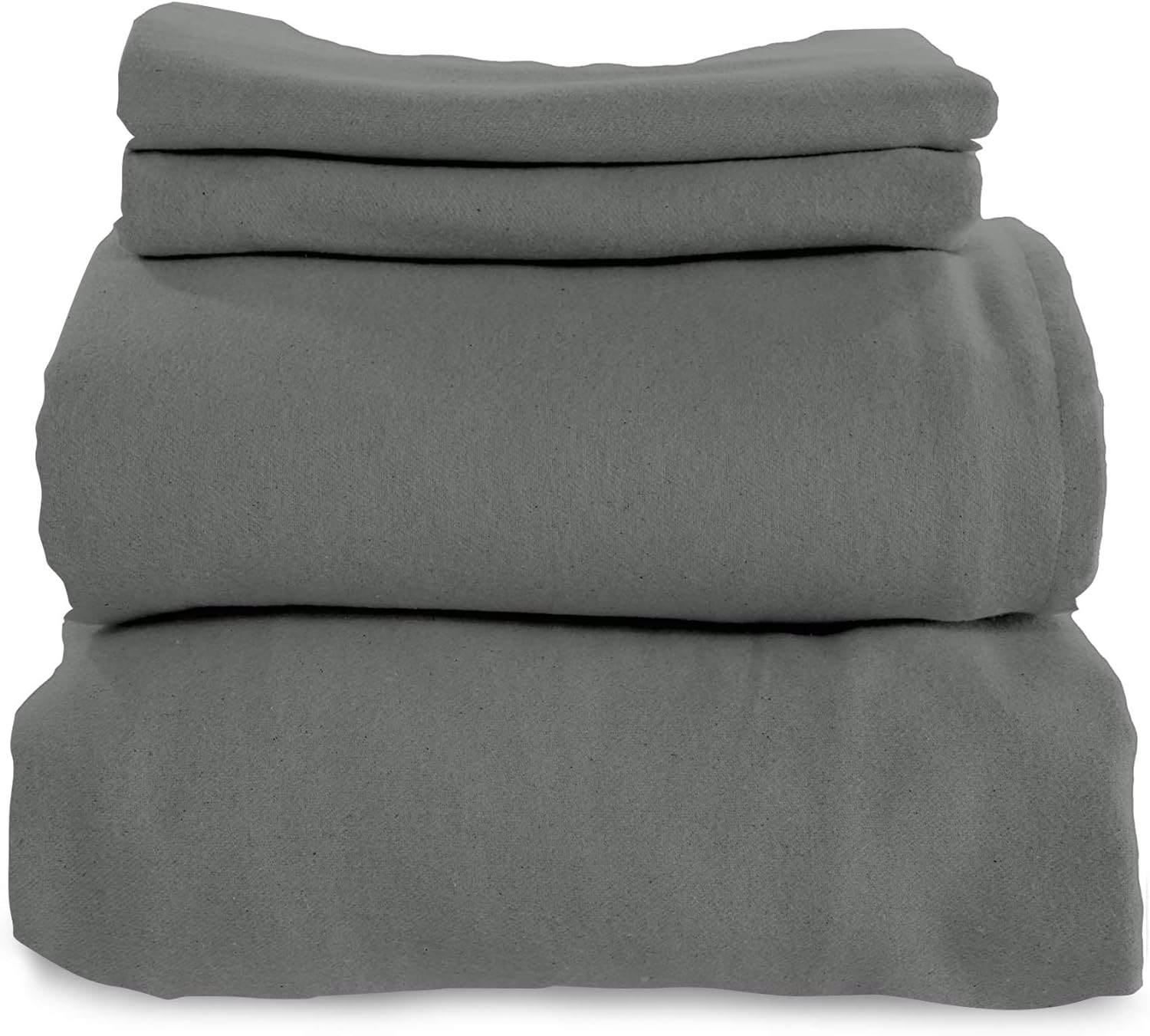 100% Organic Cotton Flat Sheet, 4-Pc Flannel Sheet Set-Toppalletfly
