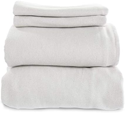 100% Organic Cotton Flat Sheet, 4-Pc Flannel Sheet Set-Toppalletfly