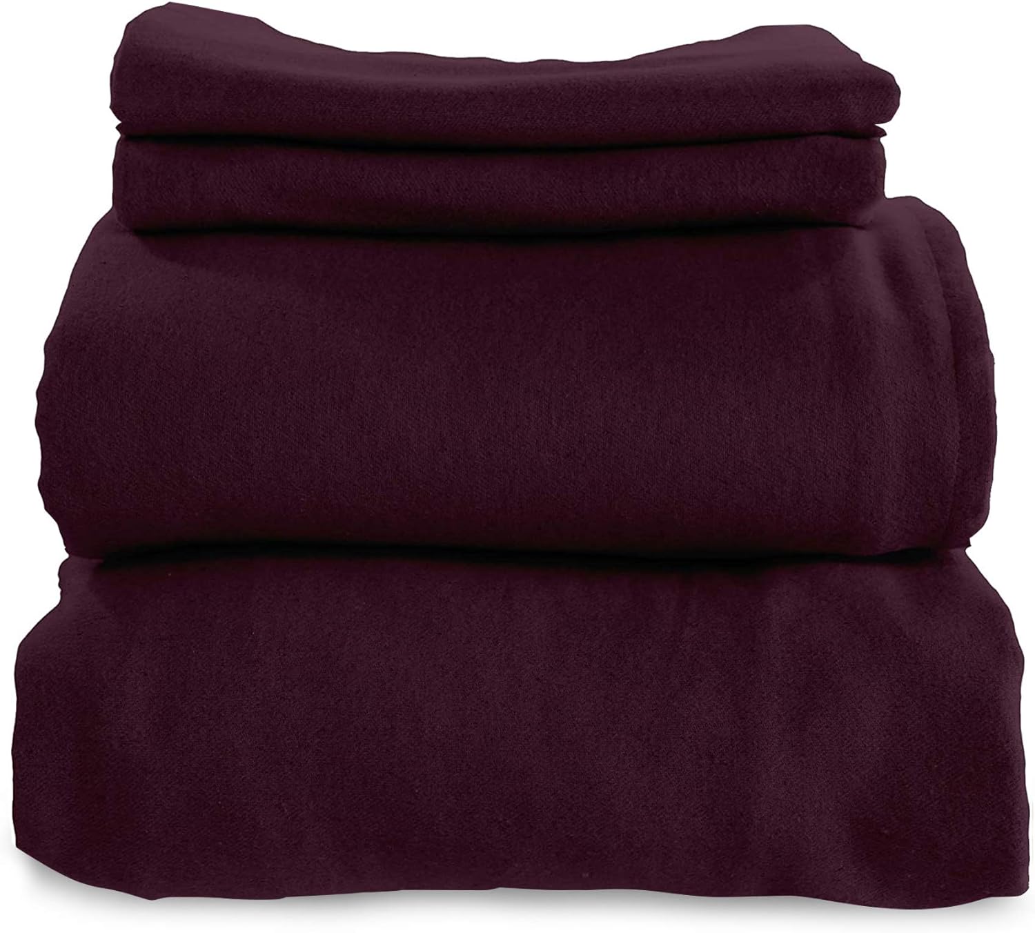 100% Organic Cotton Flat Sheet, 4-Pc Flannel Sheet Set-Toppalletfly