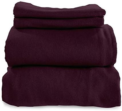100% Organic Cotton Flat Sheet, 4-Pc Flannel Sheet Set-Toppalletfly