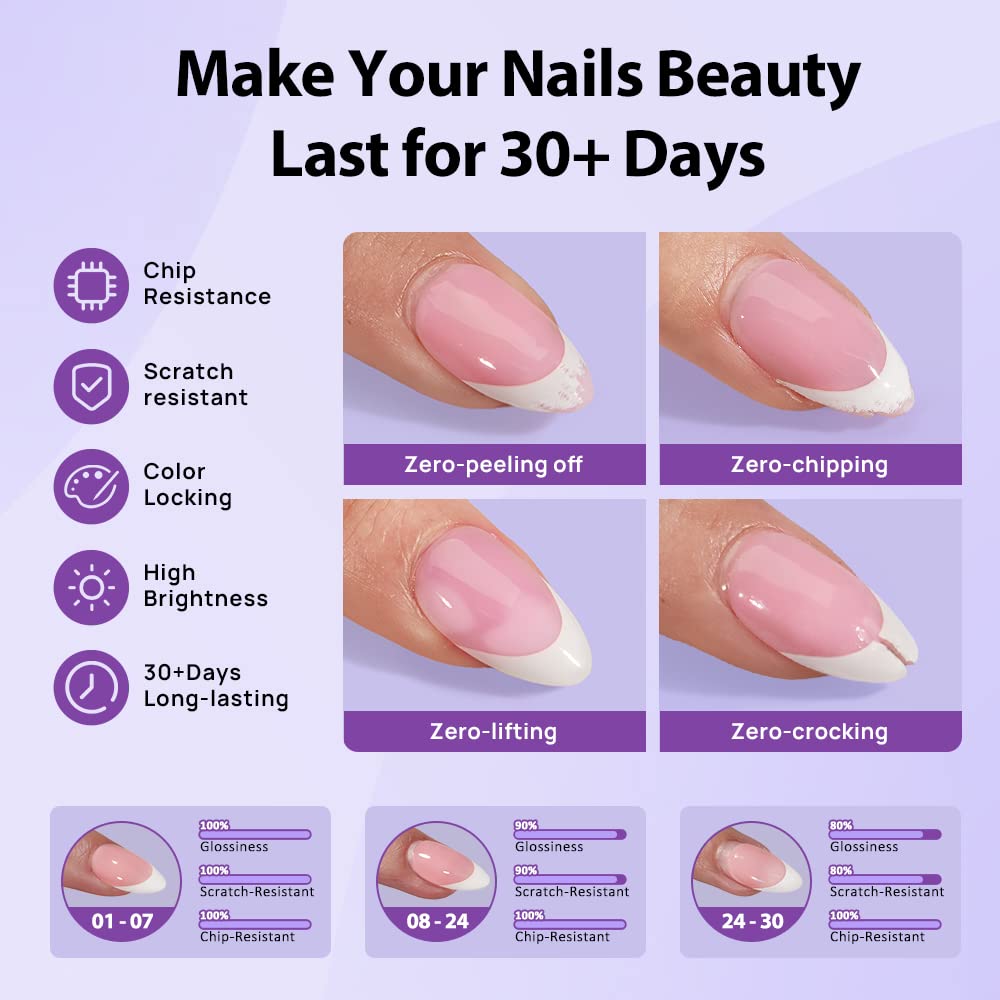 150Pcs French Tip Press on Nails - Acrylic Nail Kit Set-Toppalletfly