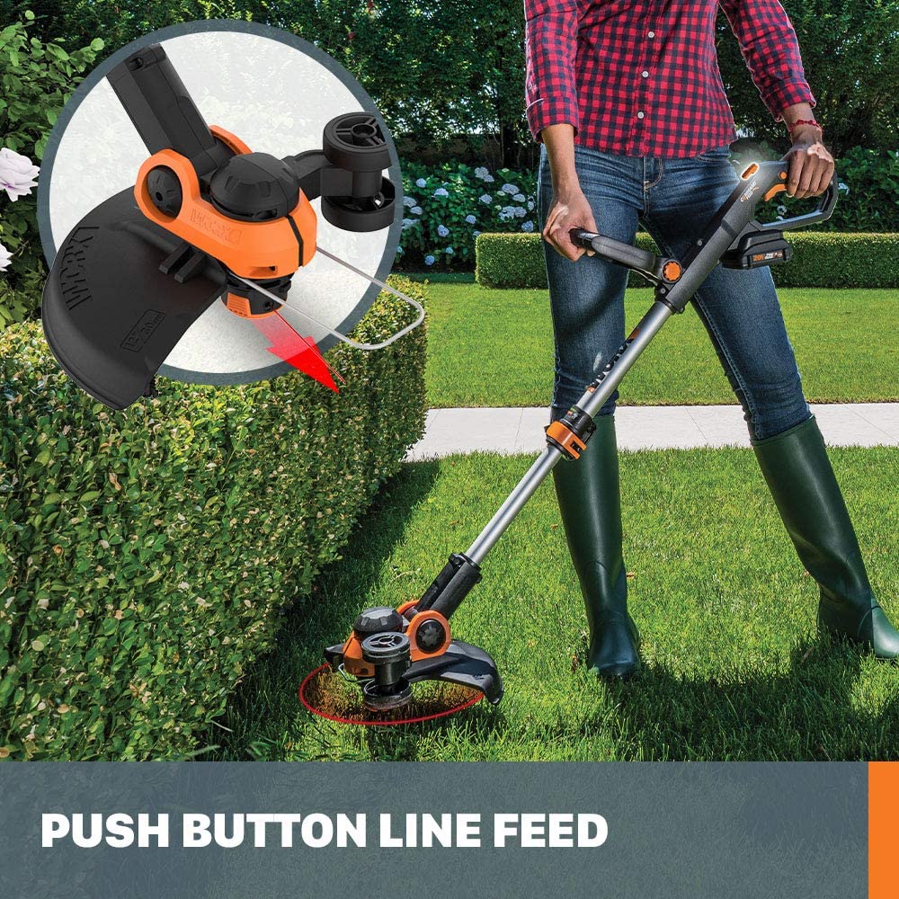 20V 12 Inch Cordless String Trimmer & Edger with Battery & Charger-Toppalletfly