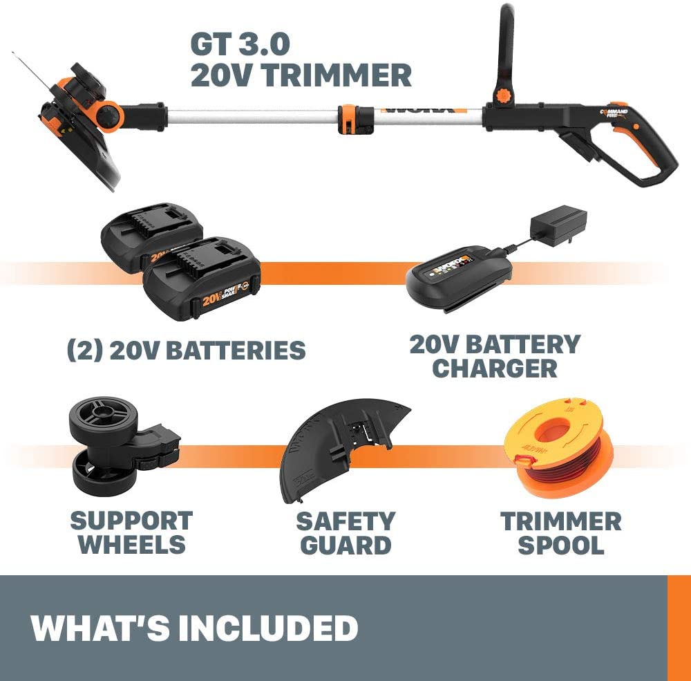 20V 12 Inch Cordless String Trimmer & Edger with Battery & Charger-Toppalletfly