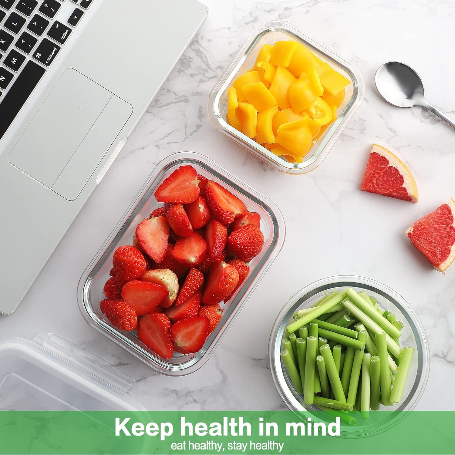 24 Piece Glass Food Storage Containers with Lids, Airtight Glass Lunch Bento Boxes, BPA Free & Leak Proof,12 lids, 12 Containers-Toppalletfly