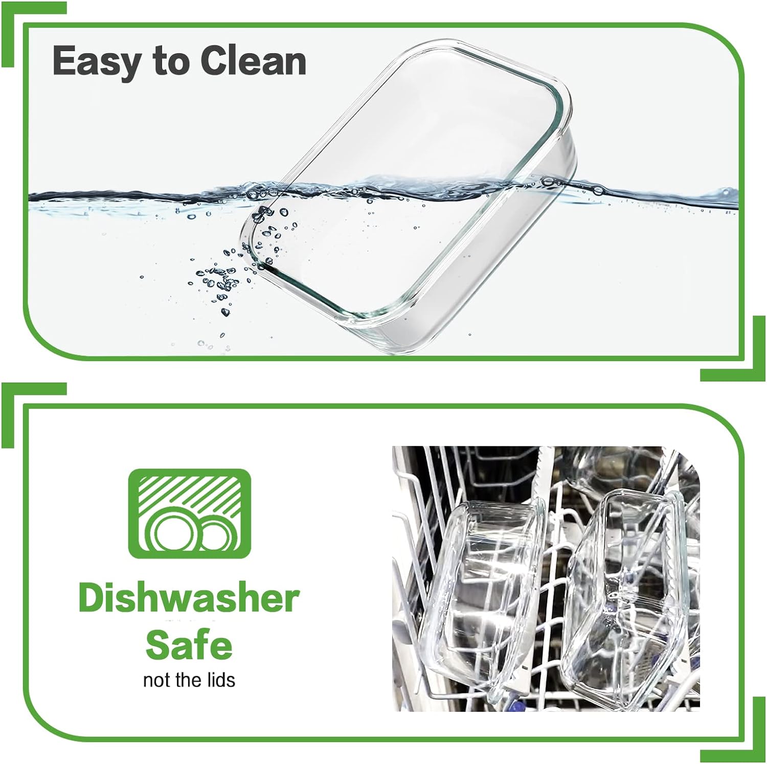 24 Piece Glass Food Storage Containers with Lids, Airtight Glass Lunch Bento Boxes, BPA Free & Leak Proof,12 lids, 12 Containers-Toppalletfly