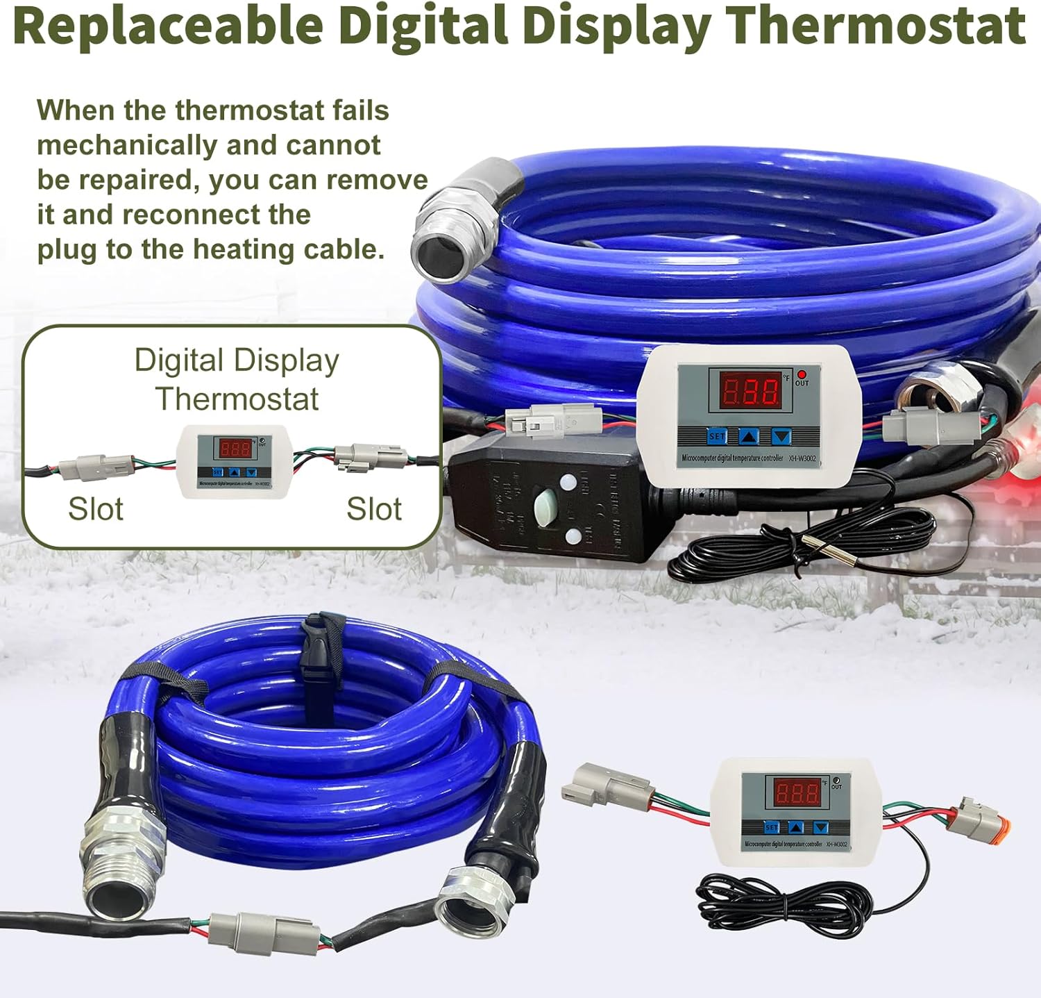 30FT Heated Water Hose for RV - Smart Thermostat, Upgraded for Winter Use to - 45℉-Toppalletfly