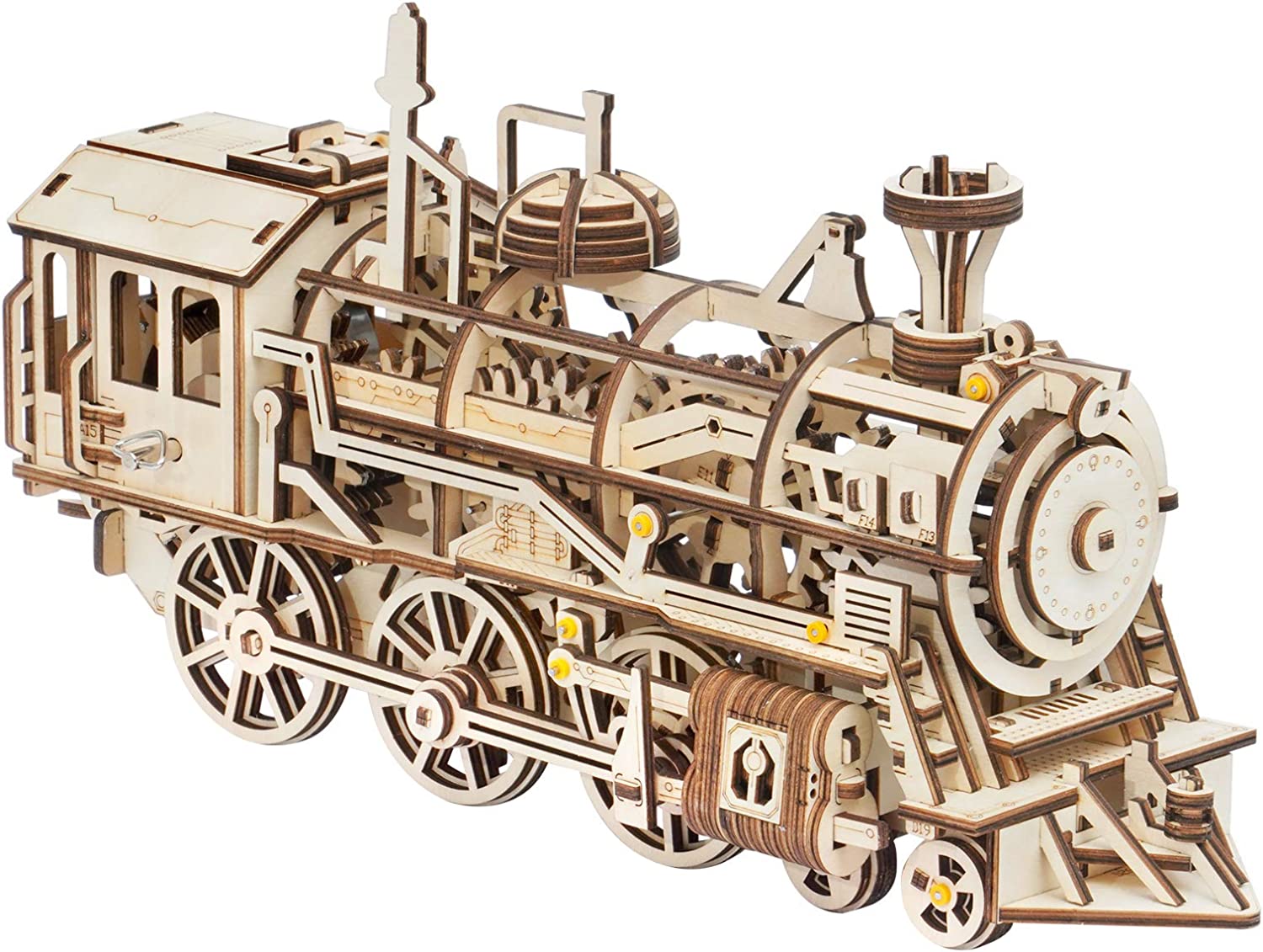3D Wooden Puzzle Gift for Teens and Adults Locomotive Mechanical Building Model Kit-Toppalletfly