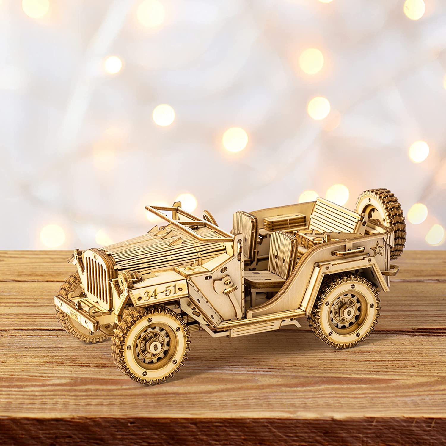 3D Wooden Puzzle Gift for Teens and Adults Locomotive Mechanical Building Model Kit-Toppalletfly