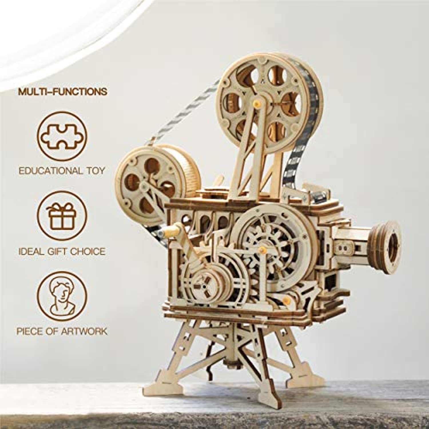 3D Wooden Puzzle Mechanical Model Kits for Adults DIY Craft Kits Vitascope-Toppalletfly