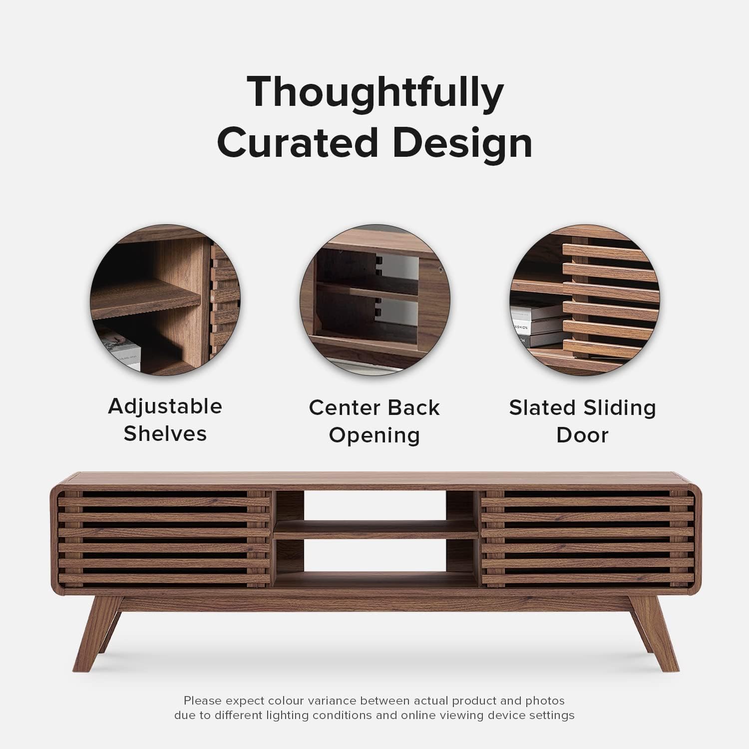 59” TV Stand for 55/60/65 inch TV, Entertainment Center with Storage-Toppalletfly