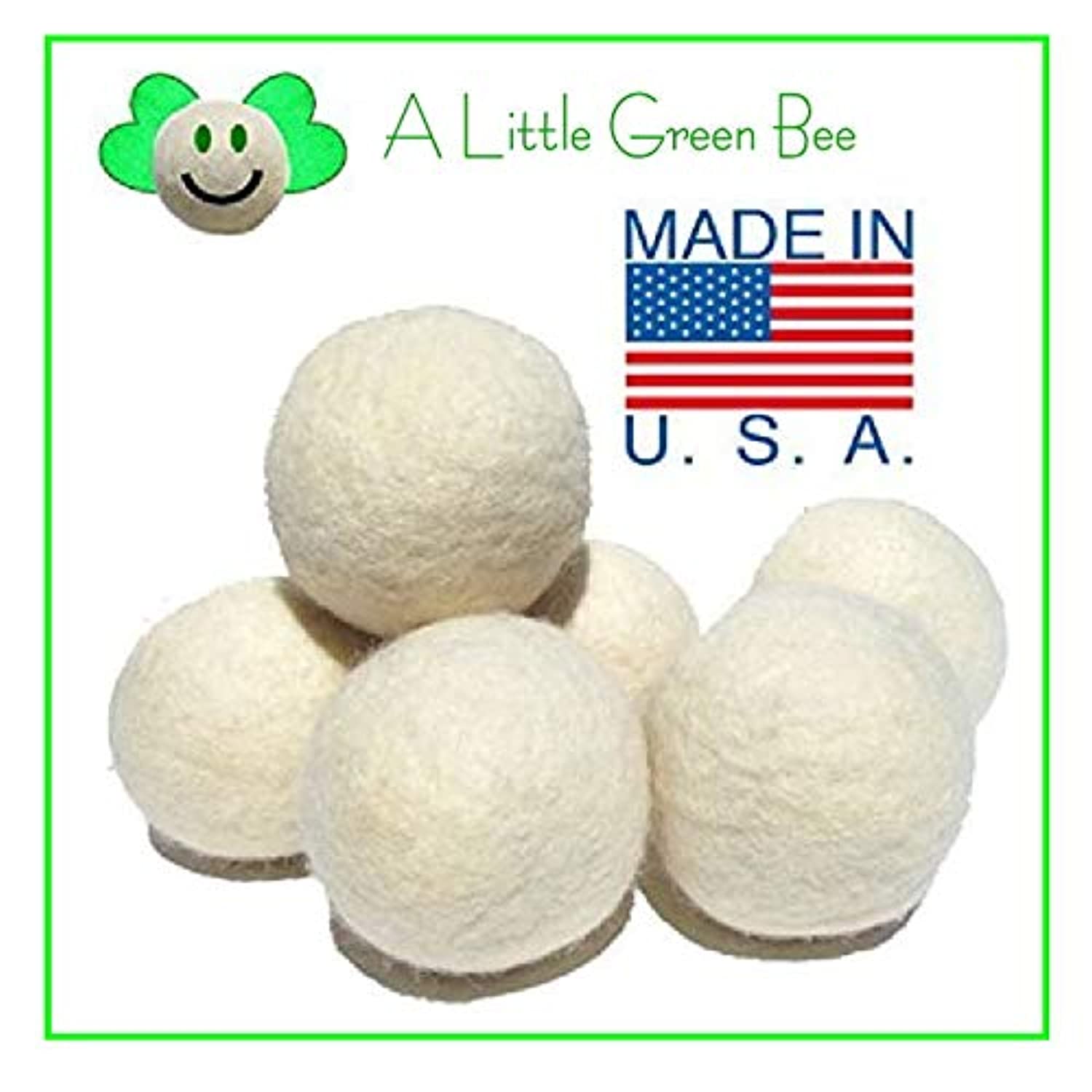 6 Eco-Friendly Wool Dryer Balls -Set of Six 100% Handmade, Natural and Unscented Made in USA-Toppalletfly