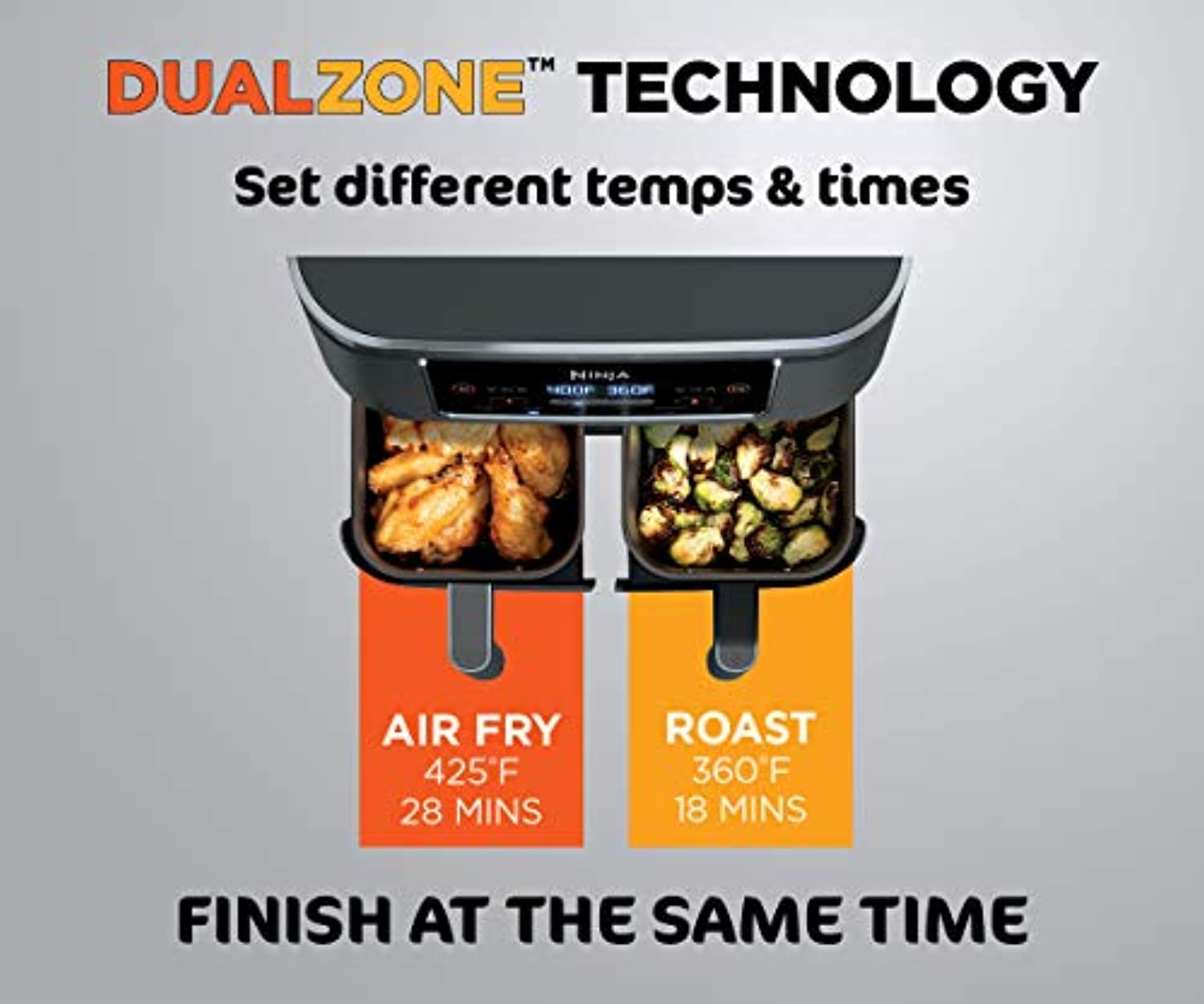 6-in-1 2-Basket Air Fryer with DualZone Technology, 8-Quart Capacity-Toppalletfly