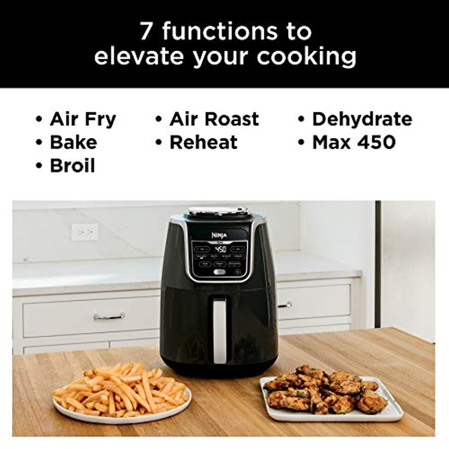 Air Fryer 5.5 Quart Capacity, Cooks, Crisps, Roasts, Broils, Bakes, Reheats and Dehydrates-Toppalletfly