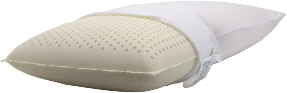 All-Natural Latex Pillow with Organic Cotton Cover Helps Relieve Pressure, Sleeping Support, Back and Side Sleepers-Toppalletfly