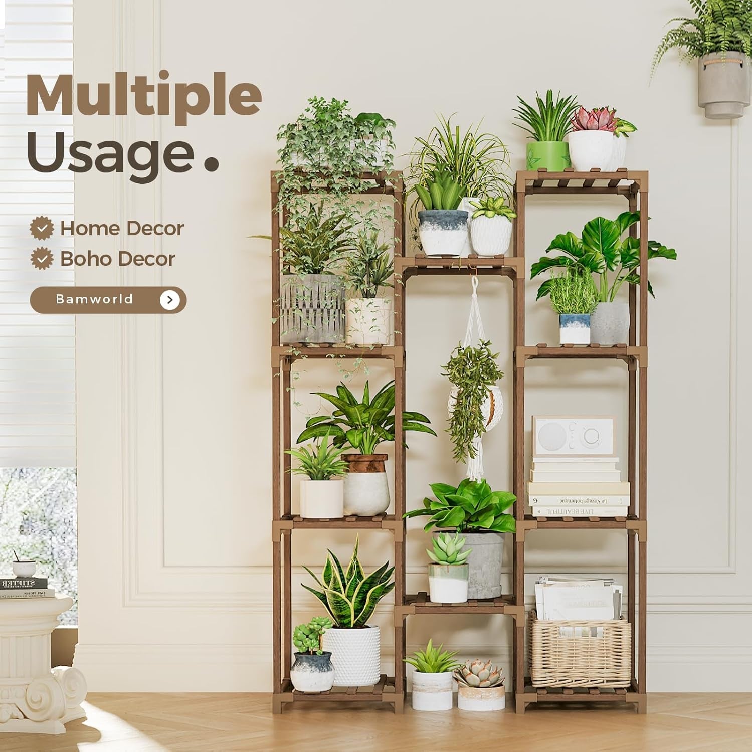 Bamboo Customizable Plant Stand-Toppalletfly