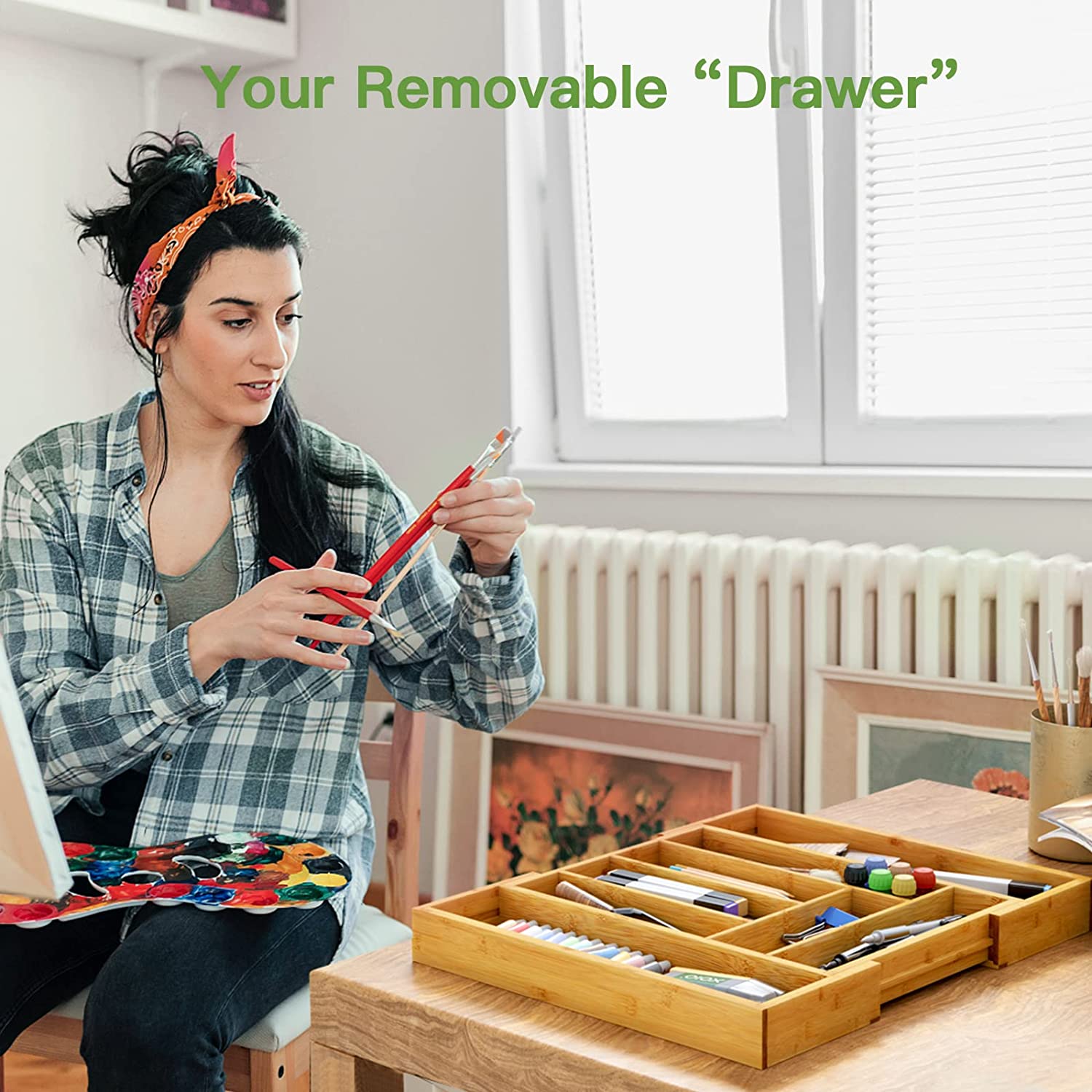 Bamboo Drawer Organizer-Toppalletfly