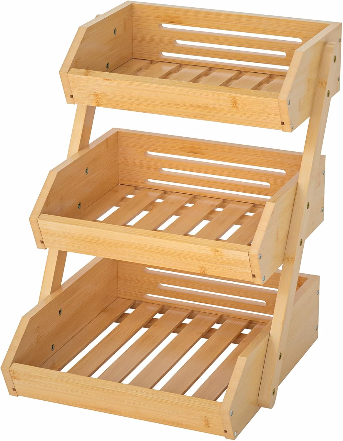 Bamboo Fruit Basket, Fruit Organizer-Toppalletfly