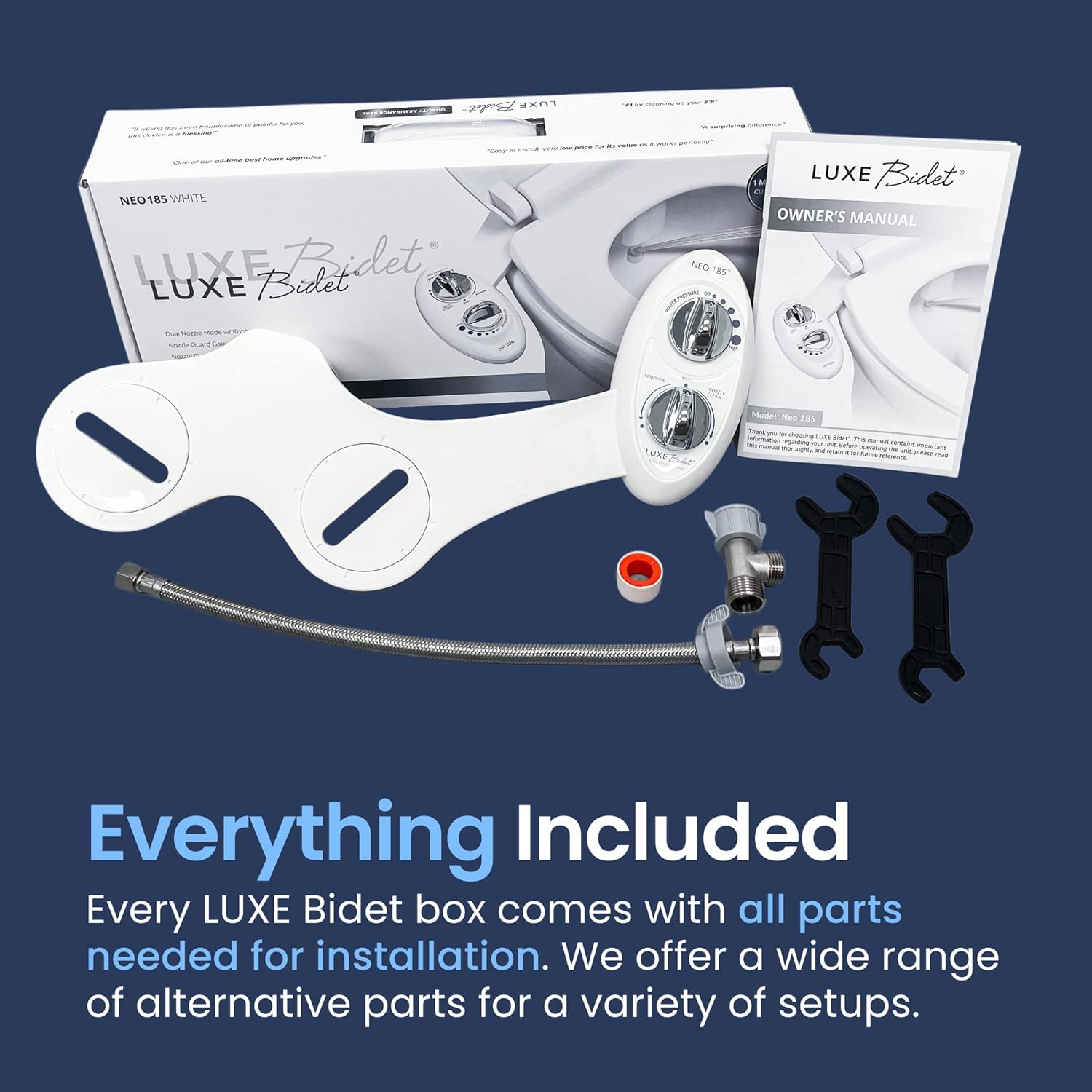 Bidet - Self-Cleaning, Dual Nozzle, Non-Electric Bidet Attachment for Toilet Seat, Adjustable Water Pressure-Toppalletfly