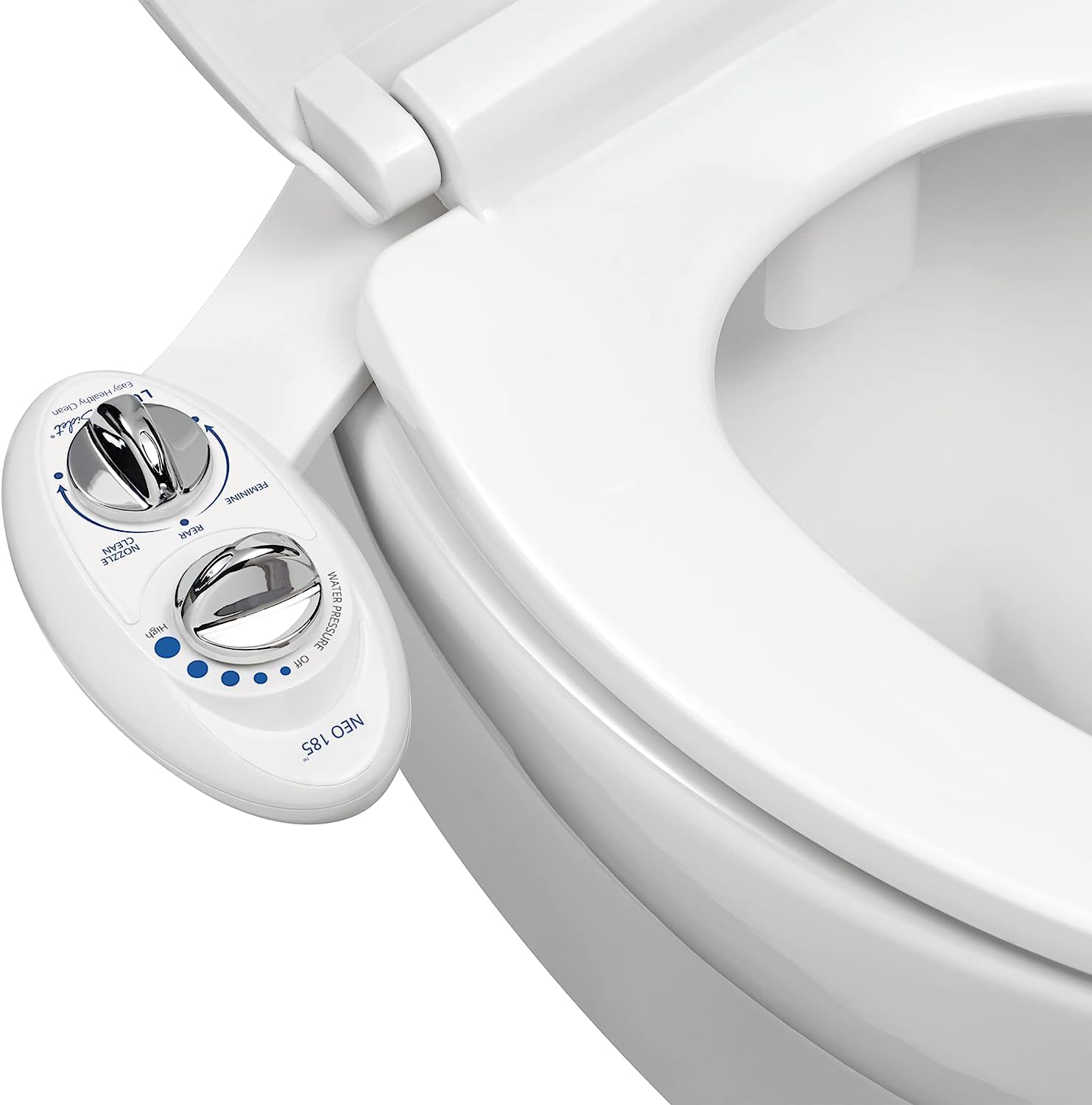 Bidet - Self-Cleaning, Dual Nozzle, Non-Electric Bidet Attachment for Toilet Seat, Adjustable Water Pressure-Toppalletfly