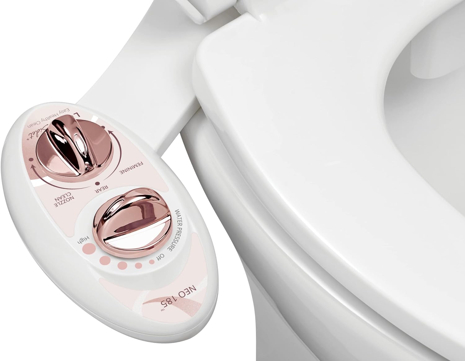 Bidet - Self-Cleaning, Dual Nozzle, Non-Electric Bidet Attachment for Toilet Seat, Adjustable Water Pressure-Toppalletfly