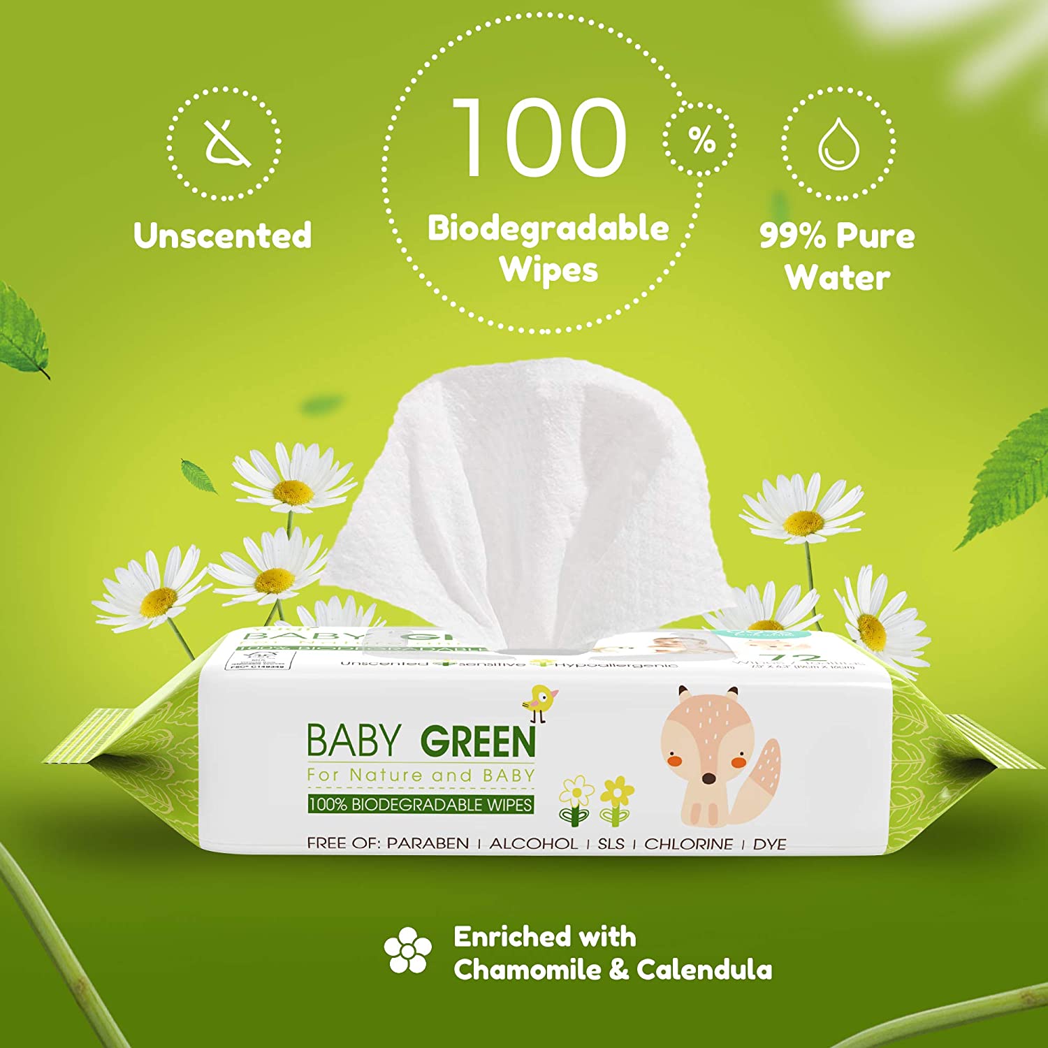 Biodegradable Baby Wipes Unscented-Toppalletfly