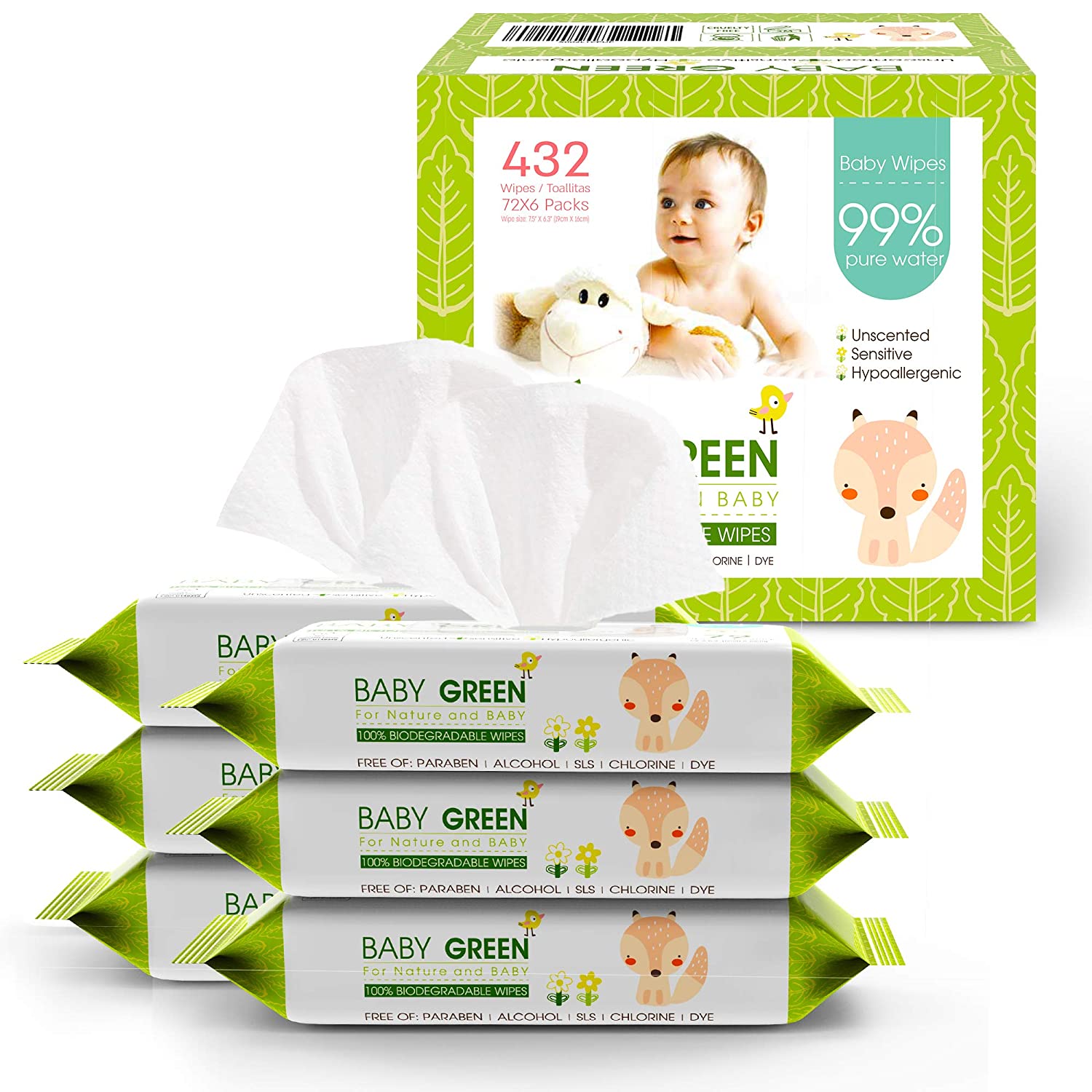 Biodegradable Baby Wipes Unscented-Toppalletfly