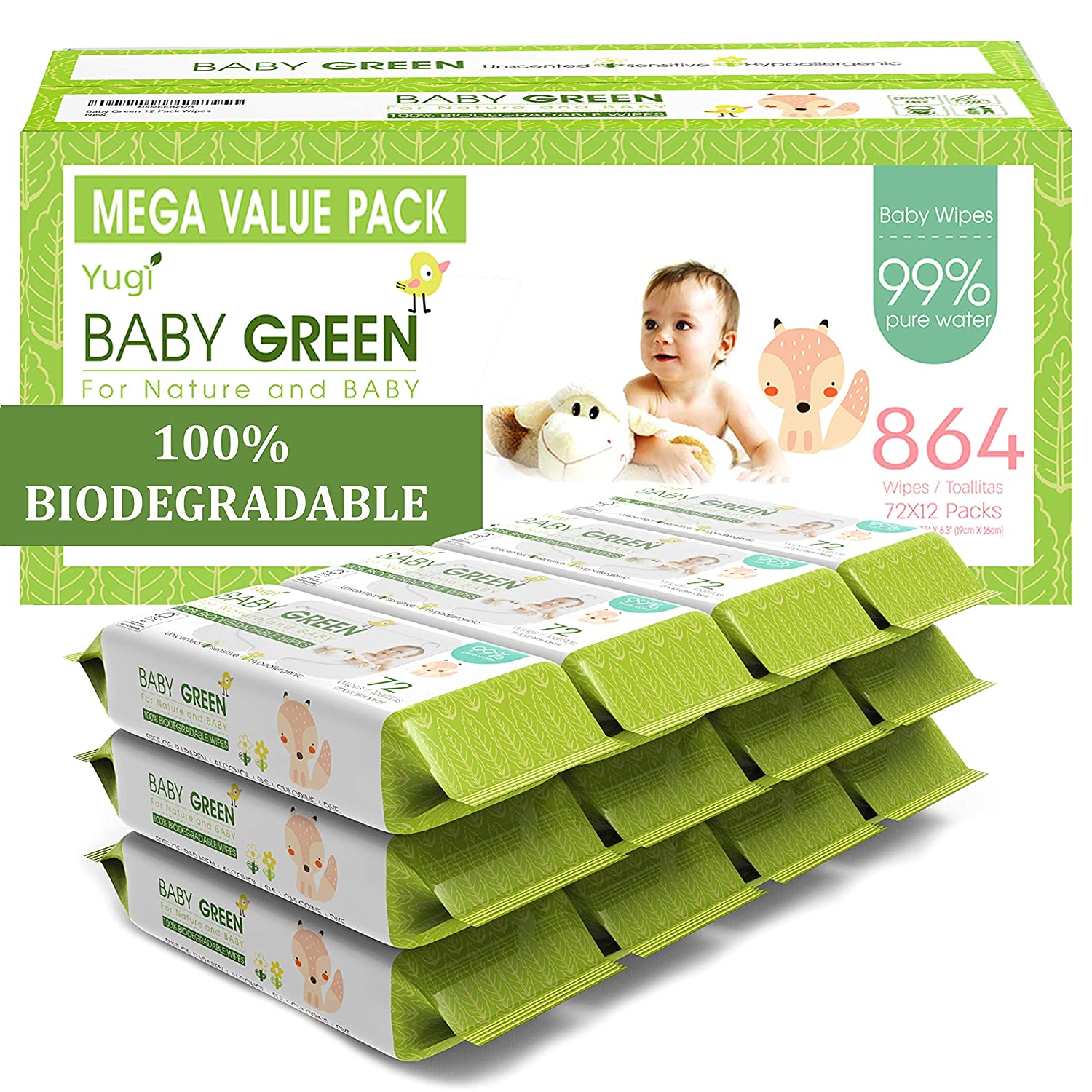 Biodegradable Baby Wipes Unscented-Toppalletfly