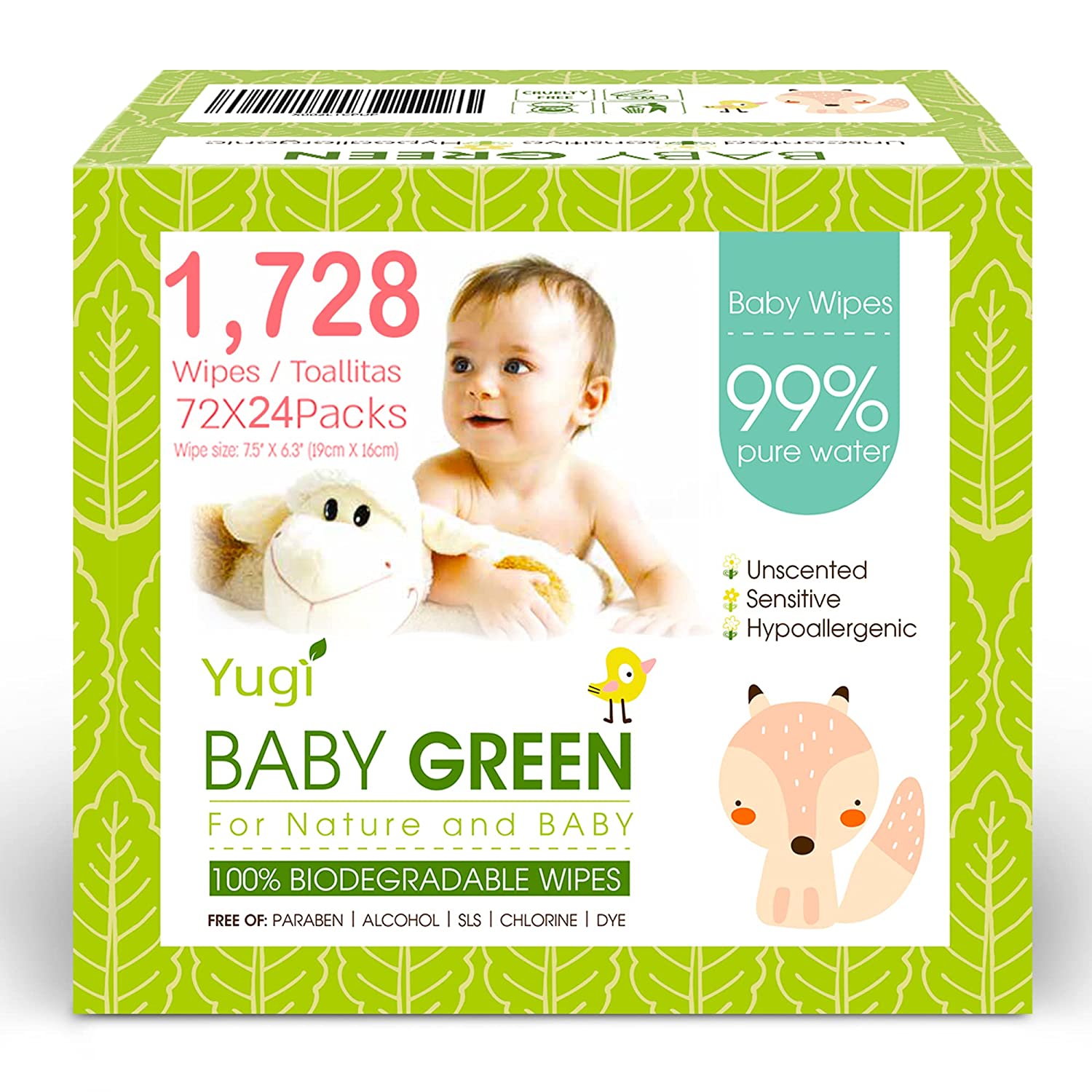 Biodegradable Baby Wipes Unscented-Toppalletfly