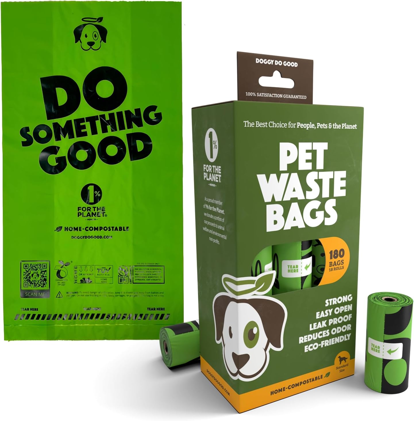 Biodegradable Poop Bags, Dog Waste Bags, Unscented, Vegetable-Based & Eco-Friendly-Toppalletfly