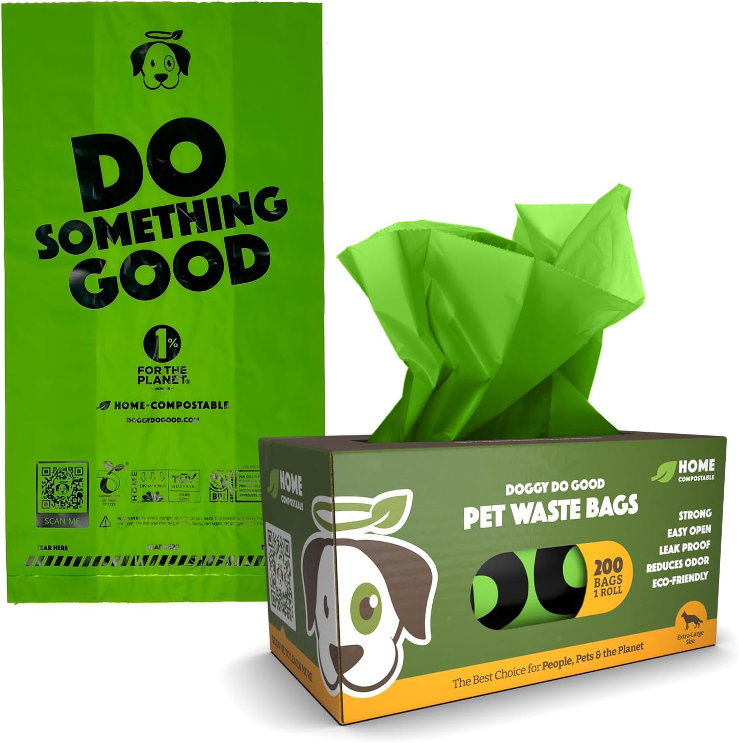 Biodegradable Poop Bags, Dog Waste Bags, Unscented, Vegetable-Based & Eco-Friendly-Toppalletfly