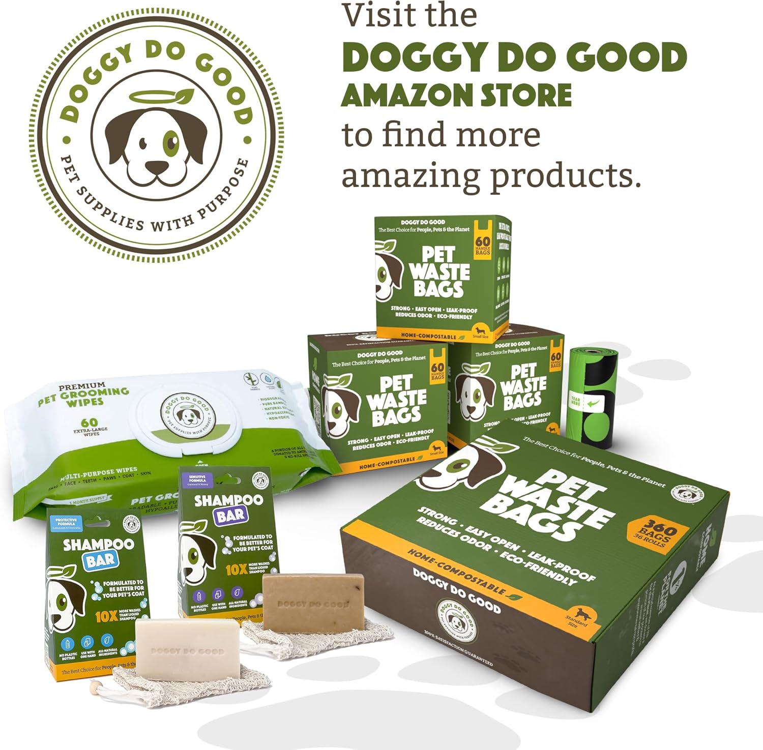 Biodegradable Poop Bags, Dog Waste Bags, Unscented, Vegetable-Based & Eco-Friendly-Toppalletfly