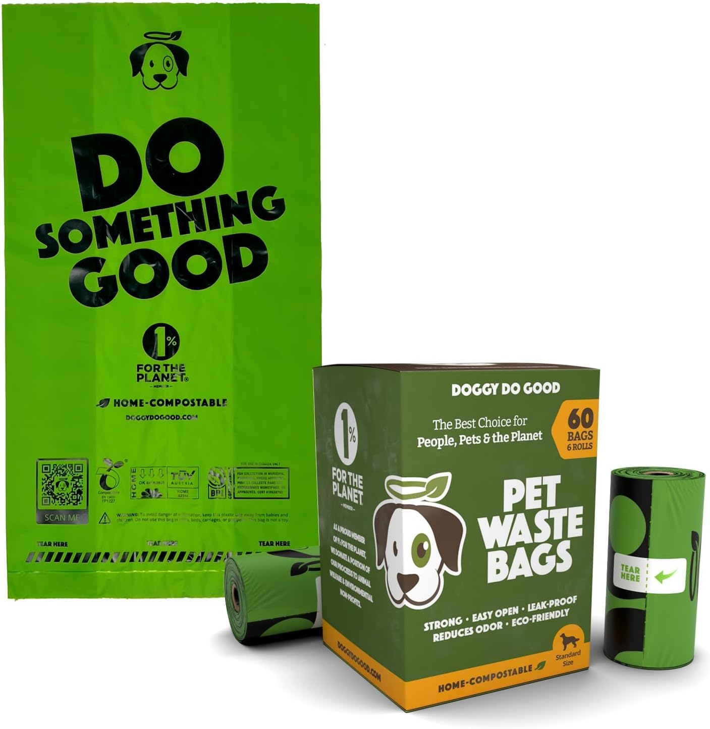 Biodegradable Poop Bags, Dog Waste Bags, Unscented, Vegetable-Based & Eco-Friendly-Toppalletfly