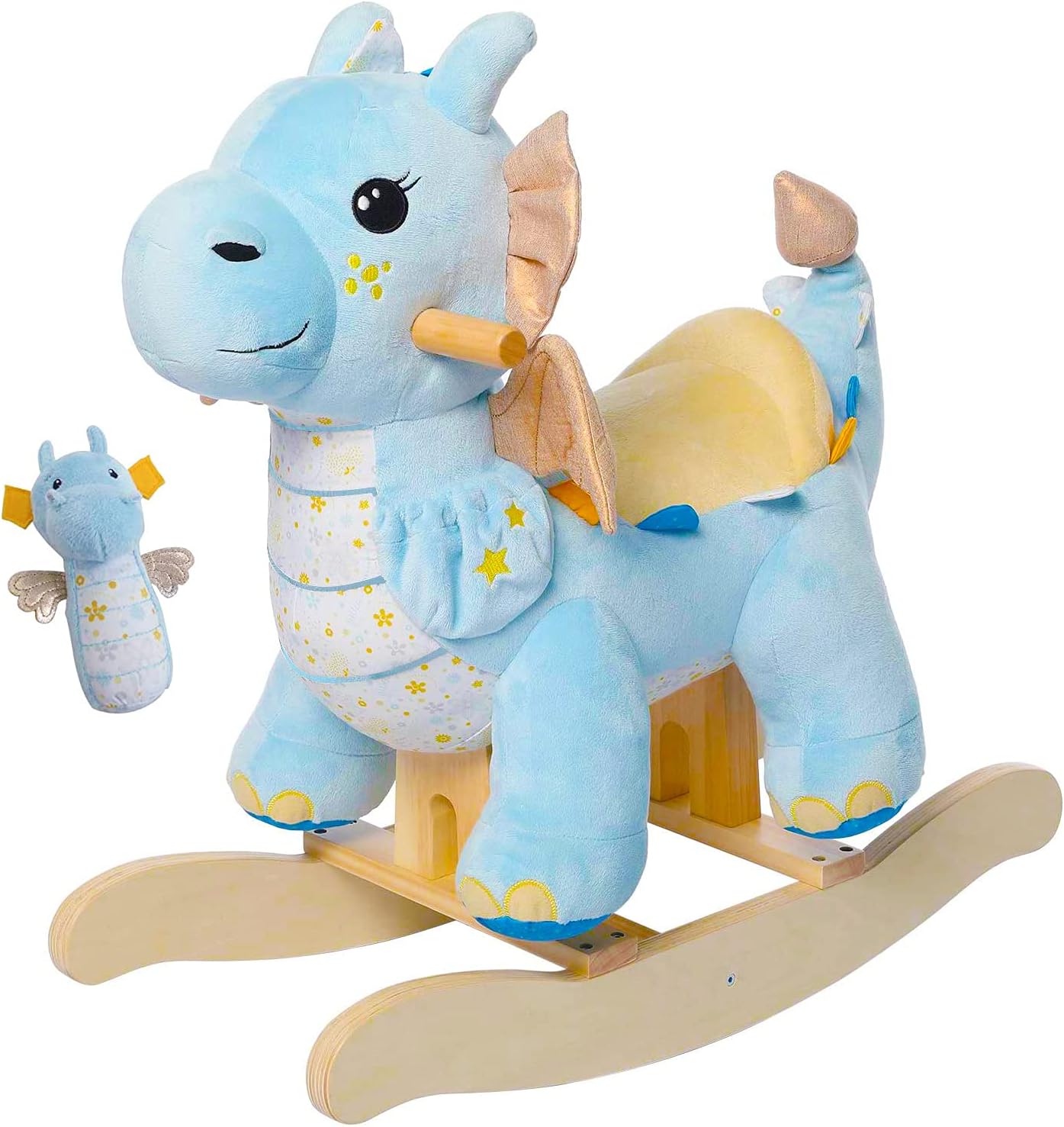 Blue Dragon Rocking Horse for Toddlers 12 Months+ Plush Stuffed Toy-Toppalletfly