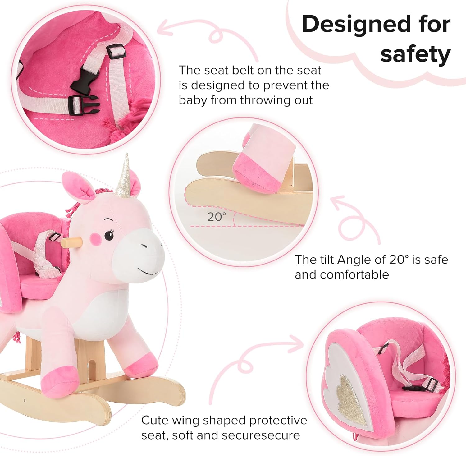 Blue Dragon Rocking Horse for Toddlers 12 Months+ Plush Stuffed Toy-Toppalletfly