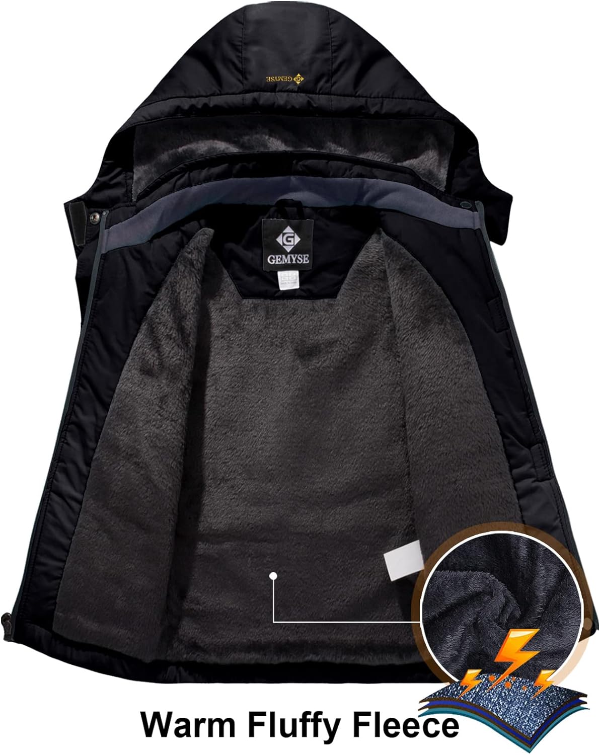 Boy's Winter Jacket, Waterproof Windproof Ski Snow Hooded Fleece Lined Jackets-Toppalletfly