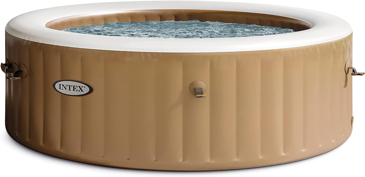 Bubble Massage Inflatable Hot Tub Spa Set, with 120 Jets, Push Button Control Panel, and Spa Cover-Toppalletfly