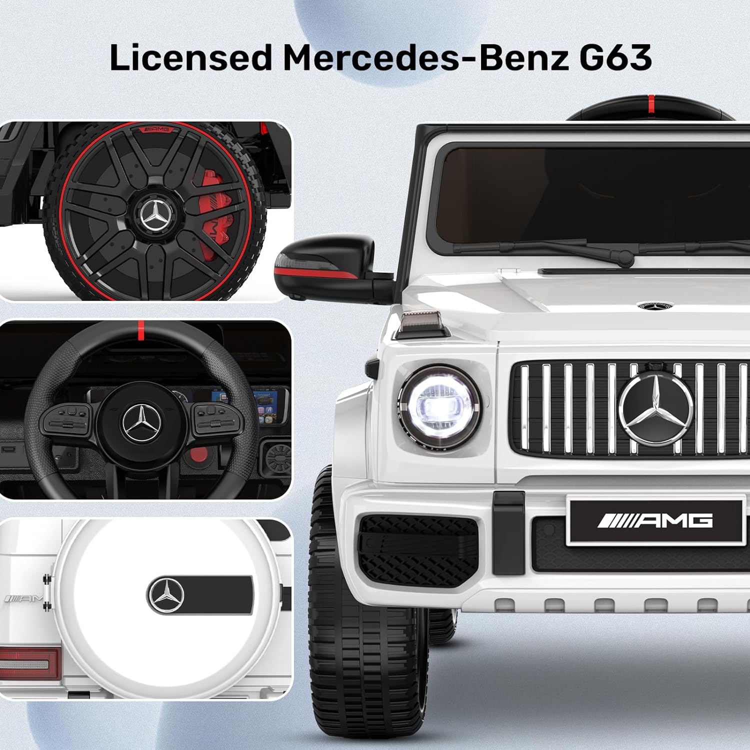 Car for Kids, 12V Ride on Car w/ Parent Remote Control, Low Battery Voice Prompt, LED Headlight, Music Player & Horn, Soft Start-Toppalletfly