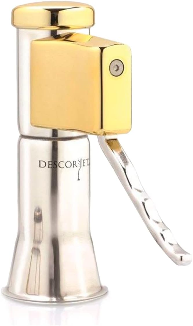 Champagne Bottle Opener, One-hand Corkscrew, Stainless Steel with Golden Details-Toppalletfly