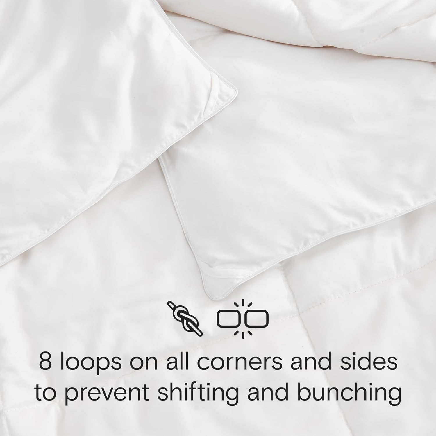 Comforter, 100% Viscose Derived from Bamboo, Breathable, Lightweight, Soft, Down Alternative Duvet Insert, 8 Loops-Toppalletfly