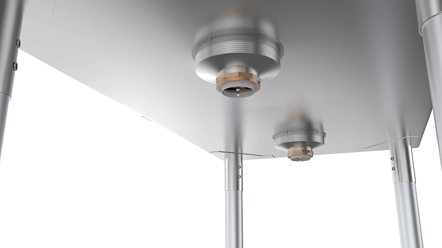 Commercial Kitchen Prep & Utility Sink with Drainboard, 2 Compartment Stainless Steel - Bowl Size 14" x 16" x 11"-Toppalletfly