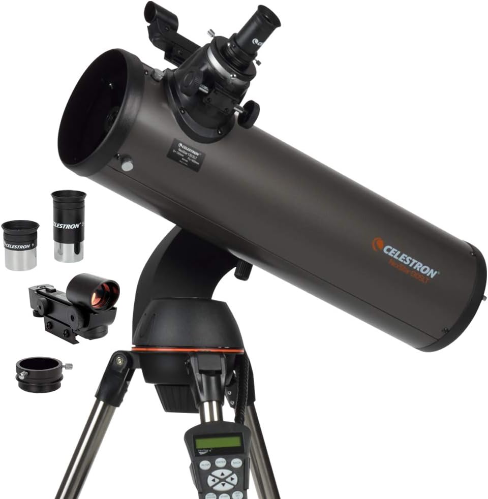 Computerized Telescope, Compact and Portable, Newtonian Reflector Optical Design, SkyAlign Technology, Computerized Hand Control, 130mm Aperture-Toppalletfly